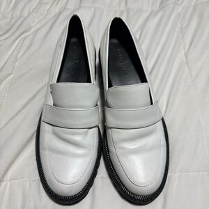 AEROSOLES White and Black Loafers